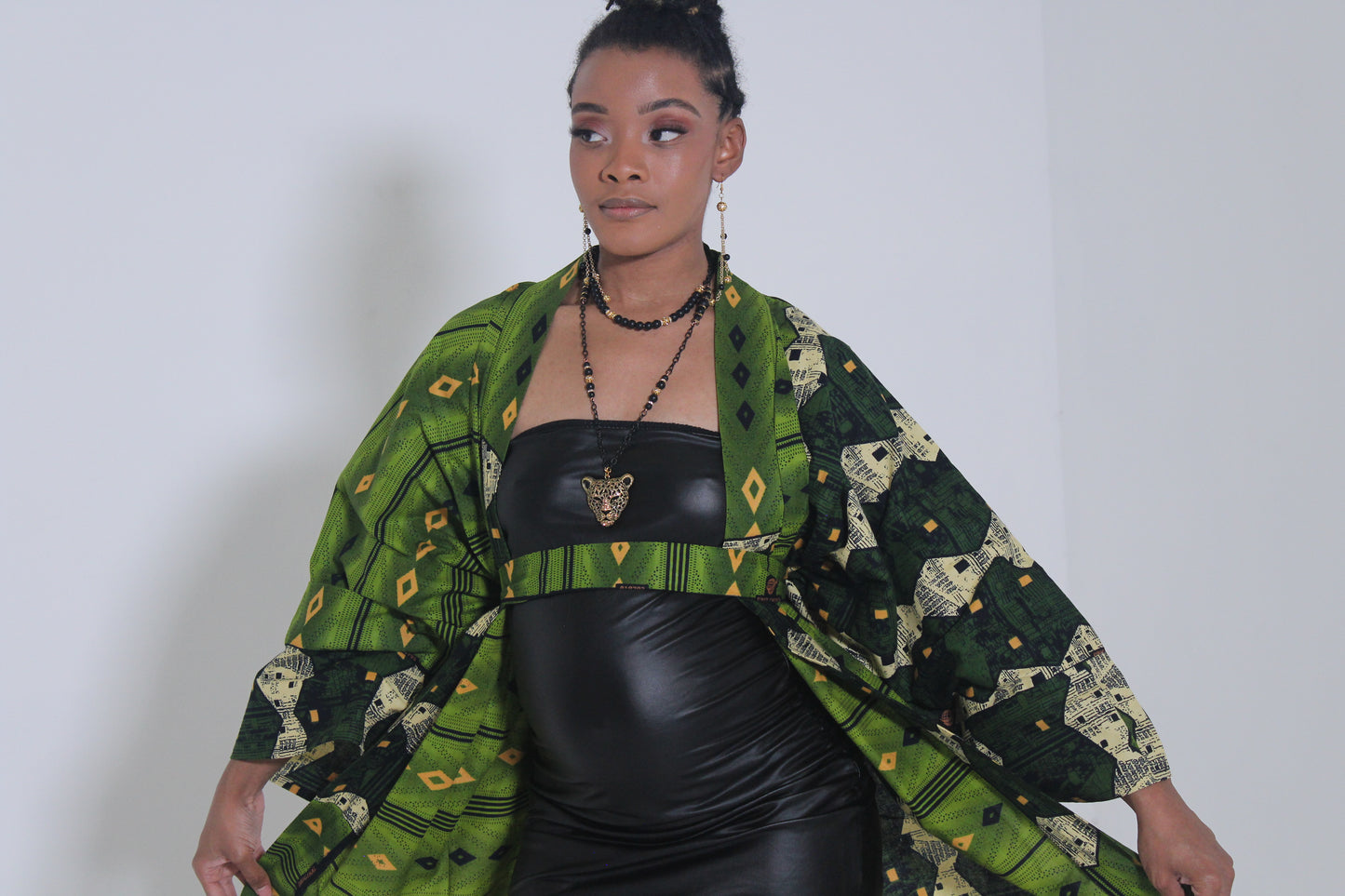 “Mae” Ankara Kimono Jacket