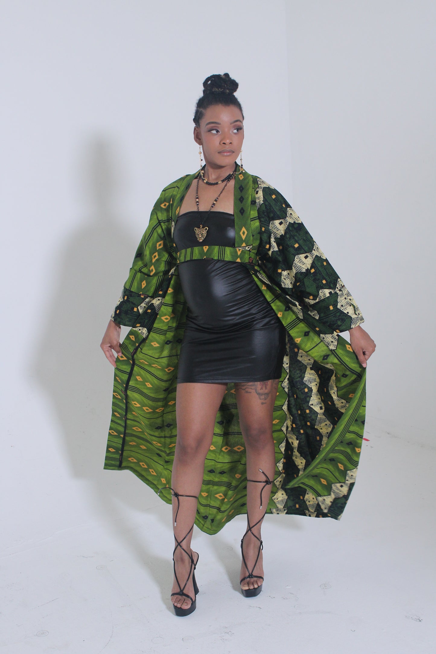 “Mae” Ankara Kimono Jacket